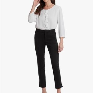 NYDJ Black Ankle Cropped Pants Slim Fit